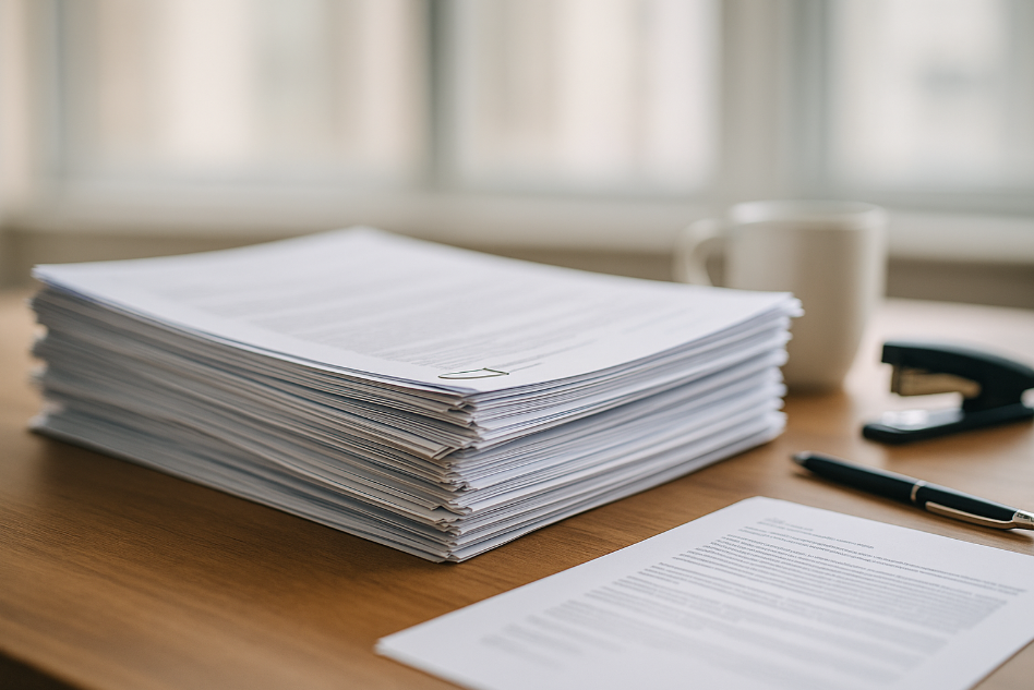 документы на столе