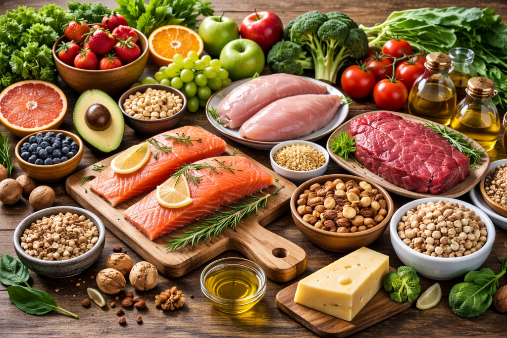 продукты на столе