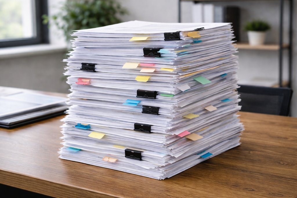 документы на столе