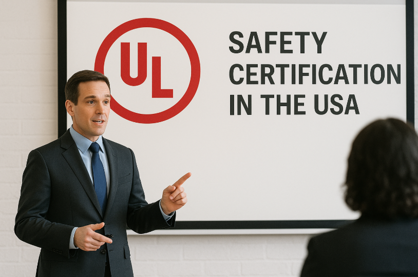 мужчина рассказывает презентацию